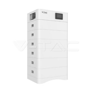 V-TAC Kit 6 Moduli di Accumulo Impilabili Alta Tensione 30kWh LiFePO4 BMS Integrato, Inclusa Base e Box di Controllo, 100Ah, 307.2V, IP65, CEI 0-21 Garanzia 10 Anni