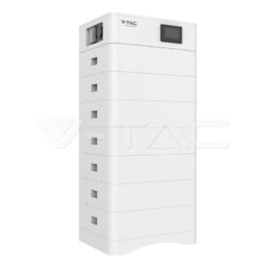 V-TAC Kit 7 Moduli di Accumulo Impilabili Alta Tensione 35kWh LiFePO4 BMS Integrato, Inclusa Base e Box di Controllo, 100Ah, 358.4V, IP65, CEI 0-21 Garanzia 10 Anni
