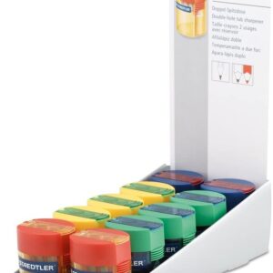 Staedtler 512 006 temperamatite con deposito 1 pezzo - Fino a 8,2 mm e 10,2 mm - 2 fori - Angolo di affilatura 23º