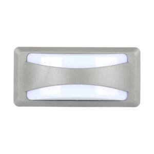 V-TAC Lampada LED da Muro Rettangolare 12W Colore Grigio 3000K IP65