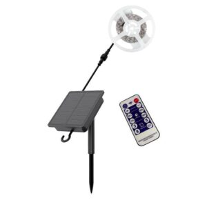 V-TAC Kit Strip LED SMD2835 con Pannello Solare 1.2W/m 3000K IP67
