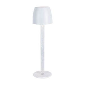 V-TAC Lampada LED da Tavolo 3W Colore Bianco e Trasparente Ricaricabile con USB C Touch Dimmerabile 3000K