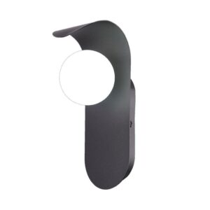 V-TAC Applique da Parete con Attacco per Faretti G9*1 (max.5W) in Metallo e Vetro, Colore Nero IP20