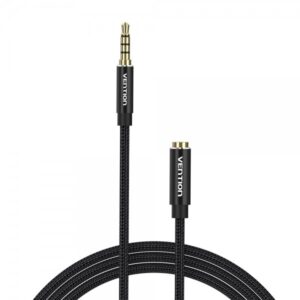 Cavo stereo Vention da 3,5 mm Jack maschio a 3,5 mm Jack femmina - 0,5 m - Nero