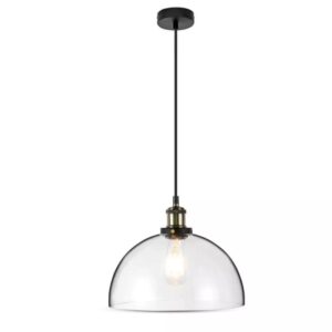 V-TAC Lampadario LED Vintage in Vetro con Portalampada E27 (Max 60W) Colore Trasparente d: 200mm