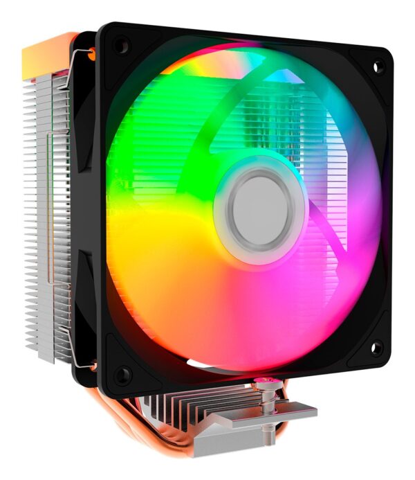 Coolbox Infinite Air120 Disipador Multizocalo - Iluminacion ARGB - Ventilador 120mm - Velocidad Max. 1800rpm - Color Negro