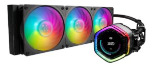 Cooler Master Dissipatore A Liquido 3 Ventole Mobius 120 Argb Schermo Lcd Pers Da 2.1 Pollici