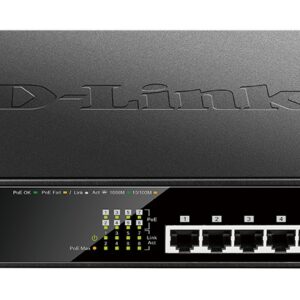 D-Link DGS-1008MP switch di rete Non gestito Gigabit Ethernet (10/100/1000) Supporto Power over Ethernet (PoE) 1U Nero
