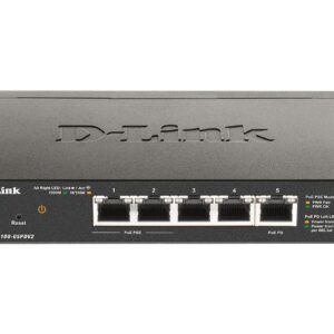 D-Link DGS-1100-05PDV2 switch di rete Gestito Gigabit Ethernet (10/100/1000) Supporto Power over Ethernet (PoE) Nero