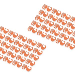 Digitus Confezione 100 Pezzi Clip Colorate Per Cavi Di Rete - Arancione