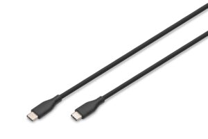 Cavo Ricarica Guaina Silicone Usb-C / Usb-C 1M, Usb 2.0, 60W, Nero