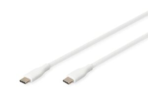 Cavo Ricarica Guaina Silicone Usb-C / Usb-C 1M, Usb 2.0, 60W, Bianco