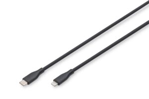 Cavo Ricarica Guaina Silicone Usb-C / Lightning 2M, Usb 2.0, 60W, Nero
