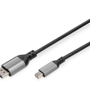 Digitus Cavo Adattatore Displayport 8K, Da Mini Dp A Dp Mt 2