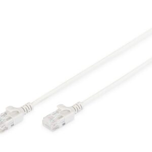 Cavo Rete Categoria 6 Non Schermato Utp Lszh Slim Colore Grigio Mt 1