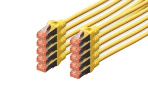Confezione 10 Cavi Cat 6 Schermati S/Ftp Mt 2 Colore Giallo Digitus