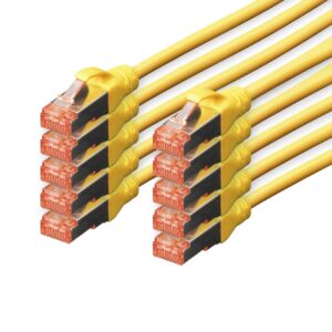 Confezione 10 Cavi Cat 6 Schermati S/Ftp Mt 5 Colore Giallo Digitus