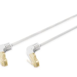 Cavo Rete S-Ftp Cat.6A Doppia Schermatura Lsoh Colore Grigio Mt. 10 Connettore 90°