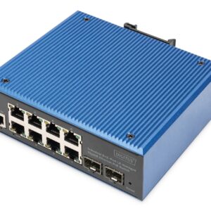 Digitus Switch Industriale Gigabit Ethernet Poe Gestito A 8+2 Porte L2
