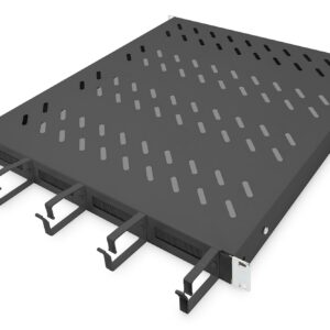 Ripiano Per Armadi Rack 19" Con Gestione Cavi Per Armadi 800 Mm Colore Nero