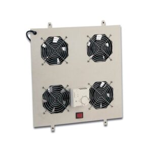 Kit 4 Ventole Con Termostato Colore Grigio Chiaro Per Armadi Linea Server