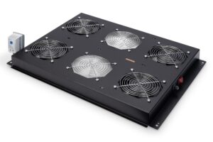 Kit 4 Ventole Con Termostato, 12.8 Metri  Cubi Circolazione D'Aria Colore Nero Per Armadi Linea Server