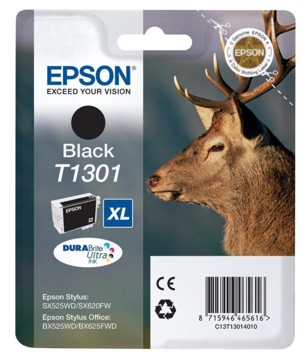 Epson Cart. Ink Nero Per Sx525/620Fw Bx525Wd/625Fwd/925Fwd B42Wd Taglia Xl Serie Cervo