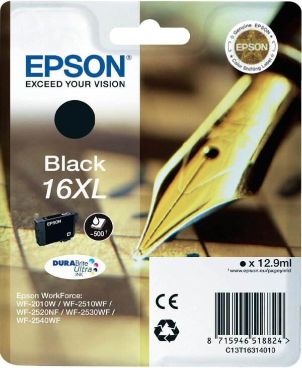 Epson Pen and crossword Cartuccia Penna e cruciverba Nero Inchiostri DURABrite Ultra 16XL