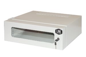 Armadio Rack 19" 3U Profondita' 360 Mm Colore Grigio Con Porta Vetro (Axpxl) Cm 16X36X54