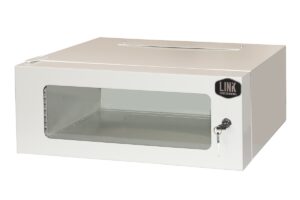 Armadio Rack 19" 4U Profondita' 360 Mm Colore Grigio Con Porta Vetro (Axpxl) Cm 21X36X54