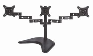 Braccio Da Tavolo Con Base Per Tre Video Fino A 15 Kg Da 13" A 21" Fino A Vesa 100X100