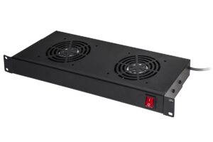 Ripiano Per Armadi Rack19 Con 2 Ventole Nero 2 Agganci 483X170X44Mm