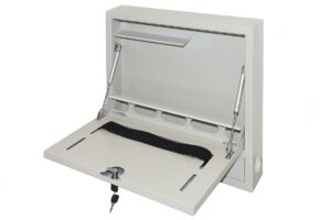 Armadio A Muro Per Laptop Con Chiusura A Chiave Colore Grigio Con Pistoni