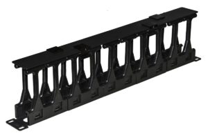 Pannello Guidacavi Per Armadi Rack 19 1U A Gabbia, Alta Densita  Profondita  11 Cm Con Coperchio Apribile