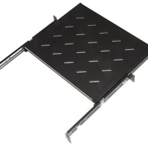 Link Ripiano Universale Per Armadio Rack Estraibile Su Binari Telescopici 1 Unita Nero 350Mm