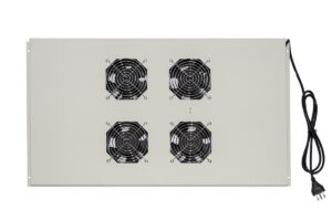 Modulo 4 Ventole A Soffitto Colore Grigio Con Termostato Per Armadi 22/42U Profondi 800-1000 Link