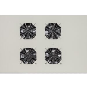 Modulo 4 Ventole A Soffitto Colore Grigio Con Termostato Per Armadi 22/42U Profondi 800-1000 Link