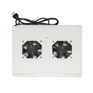 Modulo 2 Ventole A Soffitto Con Termostato Colore Grigio Per Armadi 22/42U Profondi 600 Mm Link