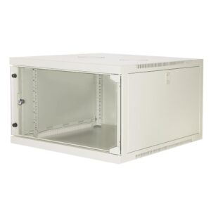Armadio Rack 19 6 Unita' Da Muro (A)350X (L)540 X Profondita' 600 Mm. Colore Grigio  Porta Vetro