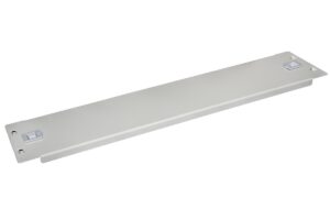 Pannello Cieco 2 Unita' Per Armadi Rack 19" Colore Grigio Chiusura A Scatto