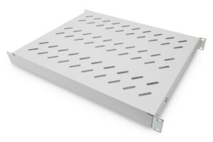 Ripiano Per Armadio Rack 19" Allungabile 350 Mm Con 4 Agganci Grigio