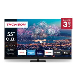 Tv 55 Thomson Uhd  Smart 4K Qled Piee Google Tv Front Speaker