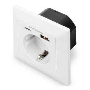 Digitus Presa Di Sicurezza Da Incasso Con 1 Usb Type-C<Sup></Sup>, 1 Usb A