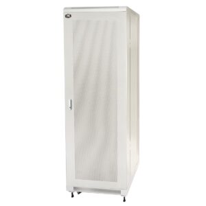 Armadio Rack 19 42U (A)2055, (L)600, (P)800 Colore Grigio Porta Traforata