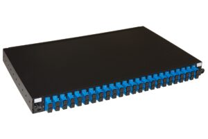 Pannello Fibra Ottica 19 Con 24 Adattatori Sc Duplex Singlemode Profondita  250 Mm Colore Nero