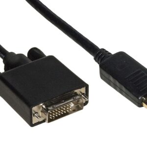 Cavo Displayport Maschio - Dvi Maschio Contatti Dorati Mt. 3