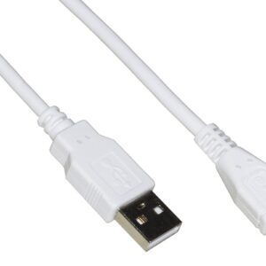 Cavo Micro Usb 2.0 Bianco Mt 2 In Rame Per Ricarica Veloce E Scambio Dati