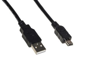Cavo Usb 2.0 Mini "B" 5 Poli Per Ricarica O Trasmissione Dati In Rame Mt.1,8