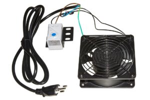 Ventola 220 Volt 120X120 Mm Universale Per Armadi Rack Con Termostato E Cavo Di Alimentazione