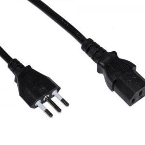 Cavo Alimentazione Spina Italiana Tripolare 10A. Per Computer, Stampanti Ecc. Mt. 4
